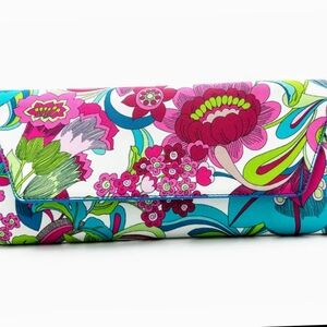 Trina Turk Floral Butterfly Designer Clutch Bag Purse NWT Spring Easter Summer